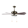 Wood Grain Color Fashion 52 "hook Leaf Ceiling Fan with Lamp And Remote Control