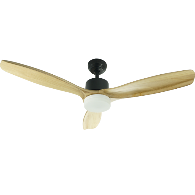 Airbena Household Modern Ceiling Fan with Solid Wood Leaf And Lamp