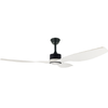 Airbene Farmhouse Simple 52 Inch Air Cooler Dc Bruschless Ceiling Fan ABS Plastic Blade LED Black Ceiling Fan with Light