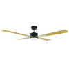 Simple Four Leaf Wood Grain Color Ceiling Fan with Remote Control