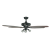 Ceiling Fan Industrial Style Black 3 Speeds Remote Control Ceiling Fan with Light