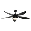 China Factory Direct Sales Fashion Coffee Shop Decoration Air Plastic Celling Fan with Led Electric Ceiling Light