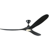 Airbena Decorative LED Ceiling Wood Fan Remote Control Wooden Blade Ceilling Fan 42 Inch Modern Rustic Ceiling Fan with Light